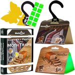 MothOut 12 Pack, 4 Pheromone Clothes & Carpet Moth Traps + 4 Indian Meal Pantry Moth Traps + 4 Fly Monitoring Trap + 10 Glowing Pads + eBook, Premium Moths Monitoring Trap for Kitchen & Wardrobe