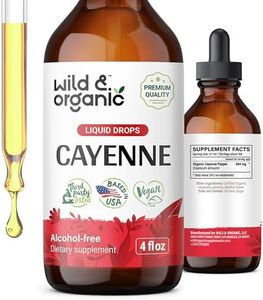 Wild & Organic Cayenne Pepper Tincture - Digestive Support with Capsaicin Extract - Cayenne Pepper Liquid Drops for Overall Well-Being - Vegan, Sugar & Alcohol-Free - 4 fl oz