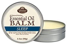 Fabulous Frannie Sleep All Natural Essential Oil Healing Balm made with Organic Coconut Oil, Shea Butter, Cocoa Butter, Vitamin E and Hemp Oils 3.5oz Tin