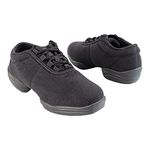 Very Fine Unisex-Adult Onyx Jazz Street Latin Exercise Ballroom Dance Sneakers, Black, 10.5 Women/9.5 Men