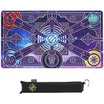 ENHANCE TCG Playmat - Tabletop Card Playmat with Stitched Edges, Smooth Surface, and Drawstring Travel Pouch - Compatible with MTG, YuGiOh, Pokemon, Lord of the Rings, and other TCG and LCG - Stars