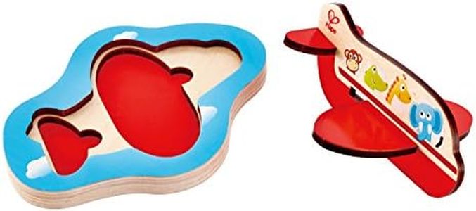 Hape 3D Airplane Puzzle Game, Multicolor, 5'' x 2''