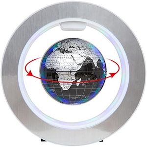 YANGHX Levitation Floating Globe 4inch Rotating Magnetic Mysteriously Suspended In Air World Map Home Decoration Crafts Fashion Holiday Gifts (Black)