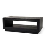 Maven Lane Artemis Contemporary Wooden Coffee Table in Refined Black Finish