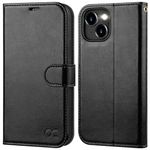 OCASE Compatible with iPhone 15 Wallet Case, PU Leather Flip Folio Case with Card Holders RFID Blocking Kickstand [Shockproof TPU Inner Shell] iPhone 15 Phone Cover 6.1 Inch 2023 (Black)