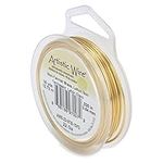 Artistic Wire 22 Gauge Tarnish Resistant Brass Craft Jewelry Wrapping Wire, Gold Color, 15 yd