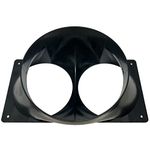 Tinker3D Antminer S19 T19 S17 T17 Double Fan Shroud 6 Inch Outlet to 2X 4 Inch Round ASIC Miner Air Cooling Duct 2X 120mm USA Made (1)