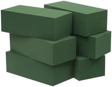 Crafare 6pc Wet Fresh Floral Foam Blocks Green Florist Foam Bricks for Spring Fresh Flower Arrangement and Crafts Supply 8.9(L) X 3.9(W) X 3(H)