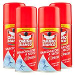 Omino Bianco - Specific product to remove intense stains, stain remover, dry spray Expess, instant action without streaks, 4 bottles x 125 ml