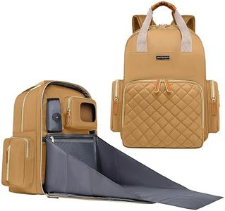 WITSTEP Diaper Bag Backpack with Changing Station, Baby Diaper Bag Organizer for Moms, Laptop Backpack, Khaki Color, Unisex