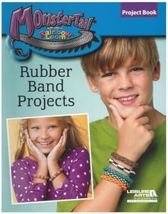Leisure Arts Monster Tail Rubber Band Projects Crafting Book, Craft Books for Adults, Craft Magazine, Books, Magazines, Paper Crafts for Kids, Guide, DIY Crafts