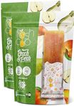 Fresh Cup 100% Pure Fruit Puree Ices Peach & Pear Flavour 5 x 50g (Pack of 2) | No Added Preservatives, Colouring or Water | Gluten Free, Dairy Free | 100% Natural, Kosher