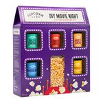 DIY Movie Night Popcorn Seasoning Kit, Make Your Own Popcorn, Five Delicious Popcorn Seasonings + 500g Popcorn Kernels, Vegan and Gluten Free