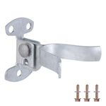 Chain Link Fence Gate Latch with Screws, 1-3/8" Wall Mount (Flat Back) Fork Gate Latch with Padlock Hole, Chain Link Fence Parts Gate Hardware Gate Locks for Outdoor Fence - Mounts to Post or Wall