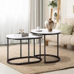 Oikiture Set of 2 Coffee Table Roun