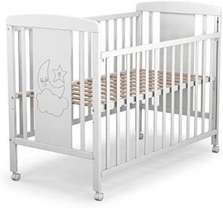 Cuna para bebé, Modelo Cielo. 1 Lateral abatible y 5 Posiciones de somier