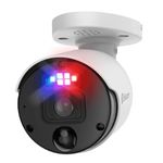 Swann Home Security Camera, POE Cat5e NVR 4K HD Video, Indoor Outdoor Wired Surveillance CCTV, Color Night Vision, Heat Motion Detection, Flashing LED Lights, Advanced Analytics in Each Cam, 900BE