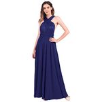 Womens Sexy Convertible Multi Way Wrap Transformer Solid Cocktail Off Shoulder Wedding Bridesmaid Evening Long Maxi Dress Floor Length Bandage Pageant Prom Ball Gowns Navy Blue M