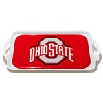 BSI NCAA Ohio State Buckeyes Melamine Serving Tray, Team Color, One Size, White