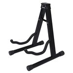 KEPLIN Guitar Stand A Frame (Black), Foldable Bass Guitar Stand, Portable Electric Guitar Stand, Universal Guitar Stand Floor, Fits All Guitars Acoustic Electric Bass Stand A (Guitar Stand)