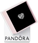 Pandora Family Heart Charm - Compatible Moments Bracelets - Jewelry for Women - Made with Sterling Silver - With Gift Box