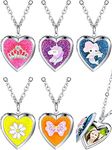 Hicarer 5 Pcs Unicorn Heart Locket 