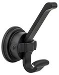 Pfister Breckenridge Matte Black Bathroom Towel Hook/Robe Hook with Hidden Screws, 2-Hole Wall Hooks/Door Hooks for Hanging, Bathroom Hardware/Bathroom Accessories, Traditional Bathroom Décor