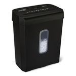 Amazon Basics 6-Sheet Cross-Cut Paper Shredder and Credit Card Shredder, 3.7 Gallon, Black