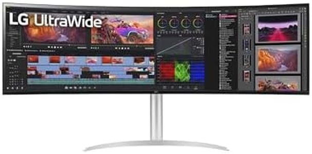 LG UltraWide™ 49WQ95C-W Ecran PC Ultra Large incurvé 49" - Dalle IPS résolution 5120x1440, 5ms GtG 144Hz, DisplayHDR™400, DCI-P3 98%, Compatible NVIDIA G-Sync, USB-C (90W), courbure 3800R