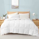 puredown® Lightweight Luxury White Goose Down Comforter Duvet Insert 100% Cotton Fabric Down Proof, 220x240cm