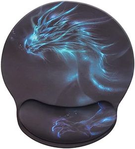 Tapis de repose-poignet,tapis de souris ergonomique avec mousse à mémoire de forme,tapis de support de poignet de souris en caoutchouc antidérapant pour les jeux de travail - dragon002