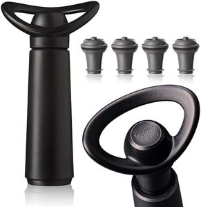 Vacu Vin Inc. 987460 Wine Saver Concerto with 4 Stoppers, Standard, Black