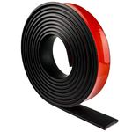 Rubber Strip Self-adhesive Neoprene Rubber Sheet Solid Neoprene Rubber Strips for Seal Floor Covering Vibration Protection Gasket DIY (25mm(W)×3mm(T)×3m(L))