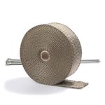 ARTR Titanium 2 Inch x 50 Feet Exhaust Header Wrap Kit with 10pcs 11.8 Inch Stainless Steel Locking Ties