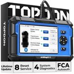 OBD2 Scanner TOPDON ArtiDiag600S, Code Reader, Engine/ABS/Airbag/at Scan Tool, 8 Reset Functions on Oil/Brake/SAS/BMS/ABS/DPF/TPMS/Throttle, Full OBD2 Functions, Lifetime Free Update, FCA AutoAuth