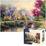 1000 Piece Puzzle for Adults, Jigsaw Puzzles 1000 Pieces Difficult Challenging Puzzles Game for Family for Dad and Mon(Lamplight Manor)