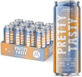 Pretty Tasty Lemon Black Collagen Iced Tea 12-Pack – Ready-to-Drink Iced Tea with 10g Collagen Peptides per Can – Beauty & Wellness Beverage
