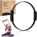Krightlink Pilates Ring Circle, 14" Magic Circle Pilates Rings for Focusing on Toning Inner Thighs, Arms, and Core, Fitness Exercise Ring Workout Ring for Yoga and Pilates (Black)