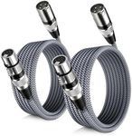 Elebase XLR Microphone Cable - 2 Pack, 6.6 Feet, XLR Male to Female, Balanced Shielded Cables for Amplifier, Mixer, Recording Studio, Speaker Systems