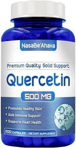 Quercetin 500mg Capsules | Vegan Friendly Quercetin Dihydrate High Potency Antioxidant Supplement for Skin Heart and Immune Support | Gluten-Free | Made in the USA in GMP Facilities (200 Servings)