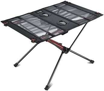 Tentock Tavolo da Picnic Ultraleggero per Esterni, Tavolo Pieghevole da Campeggio in Lega di Alluminio con 2 Portabottiglie per Barbecue Viaggio