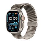 Apple Watch Ultra 2 [GPS + Cellular 49mm] Smartwatch, Sport Watch with Rugged Natural Titanium Case with Natural Titanium Milanese Loop. Fitness Tracker, Precision GPS, Action Button,Long Battery Life
