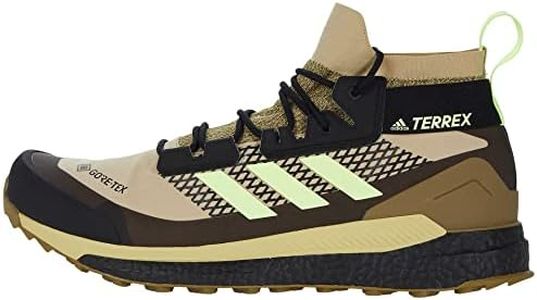 adidas Men's Terrex Free Hiker GTX Hiking Shoe, Savannah/Hi-res Yellow/Core Black, 7.5