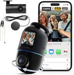 70mai Dash Cam 4K Omni, Front Rear 4K+1080P HDR Dashcam with Sony STARVIS 2, 4G LTE Hardwire Kit, Night Vision, Parking Mode, Voice Control, Motion Detection, WiFi 6, APP Control, 128GB Micro SD Card