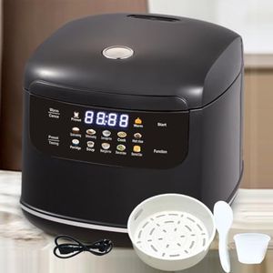 Mini Protable Smart Rice Cooker,2L,5 Cups Cooked/3 Cups Uncooked, 400W Non-Stick Rice Maker, 24 hours Timer Delay,10 Functions,Fast Cooker