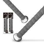 ALIEN PROS Bat Grip Tape for Baseball 1.1 MM (2 Pack, Grey) - Precut and Pro Quality Bat Tape - Wrap Your Bat for an Epic Home Run - Replacement for Old Baseball bat Grip