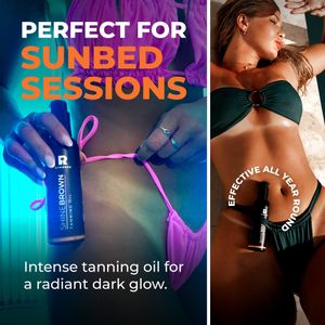 BYROKKO Shine Brown Tanning Oil 150ml – Sunbed & Outdoor Bronzer, Fast Deep Glow
