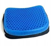 Anknhib Gel Seat Cushion for Long Sitting, Double Thick Egg Seater with Non-Slip Cover, Breathable Honeycomb for Home Office Chair Pads Wheelchair Cushion for Relieving Back Pain & Sciatica Pain.