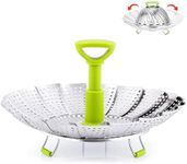 CHUNZHILAI Vegetable Steamers Basket Steamer Rack Stainless Steel Folding Mesh Dish Fruit Vegetable Food Steamer Rack Kitchen Cooking Tool