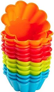 Webake Silicone Baking Cups Cupcake Liners Muffin Tin, 3 Inch Brioche Molds Pack of 12